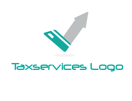 credit card and arrow logo