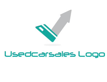 credit card and arrow logo