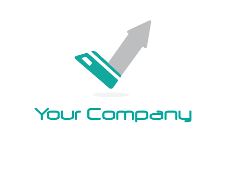 credit card and arrow logo