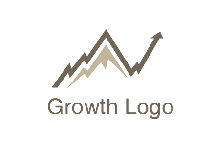 graph showcasing growth logo