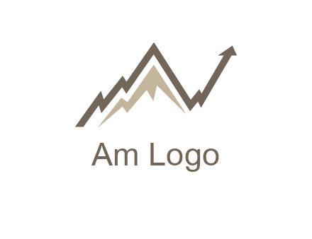 graph showcasing growth logo