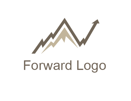 graph showcasing growth logo