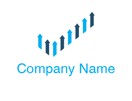 check icon made of upright arrows logo