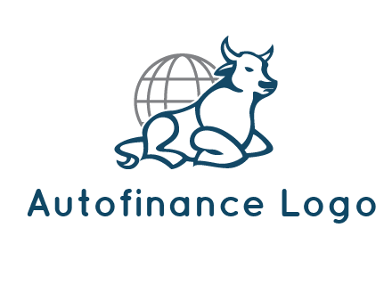 bull in front of globe logo