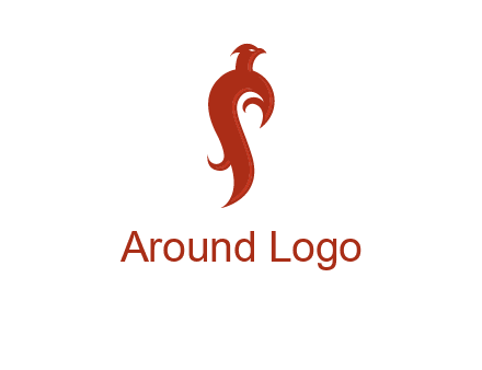 bird logo with phoenix symbol