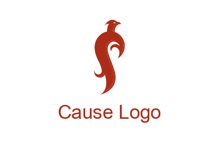 bird logo with phoenix symbol