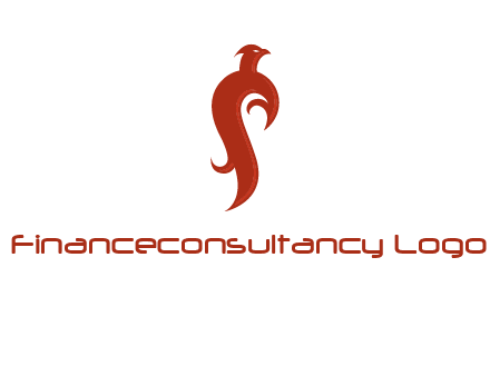 bird logo with phoenix symbol