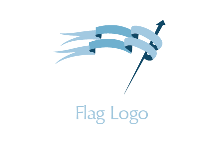 flag with arrow logo