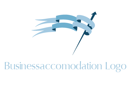 flag with arrow logo