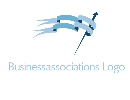 flag with arrow logo