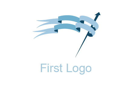 flag with arrow logo