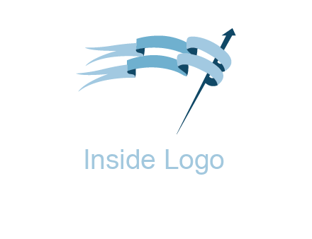 flag with arrow logo