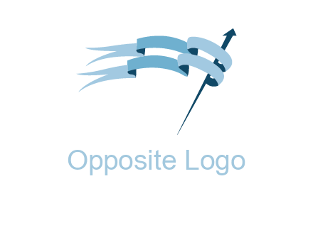 flag with arrow logo