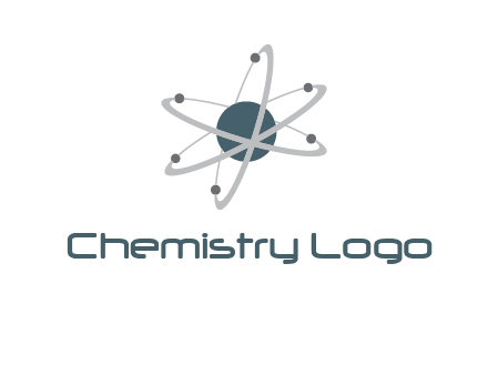 chemistry logo with atom