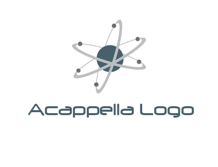 chemistry logo with atom