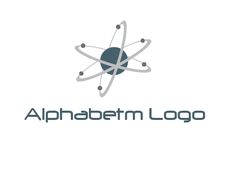 chemistry logo with atom