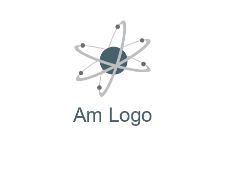 chemistry logo with atom