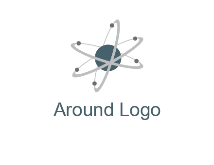 chemistry logo with atom
