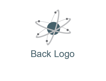 chemistry logo with atom