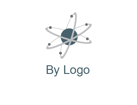 chemistry logo with atom