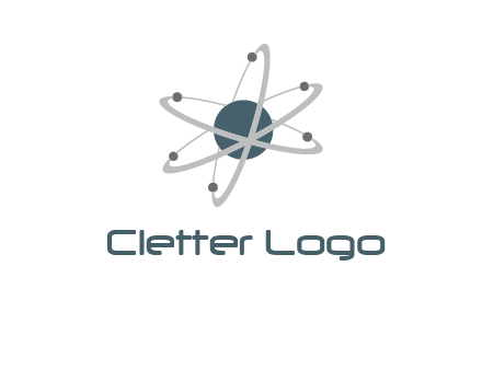 chemistry logo with atom