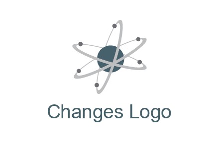 chemistry logo with atom