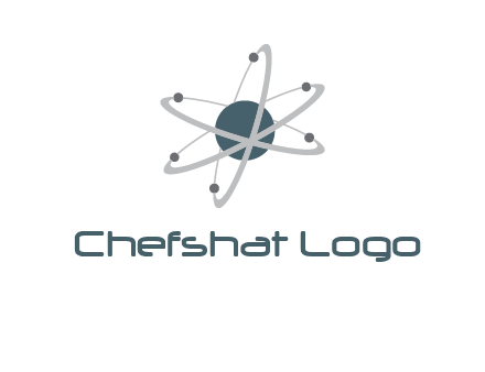 chemistry logo with atom