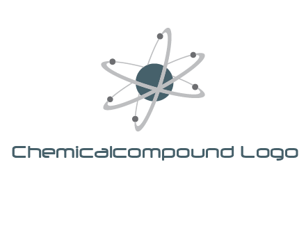 chemistry logo with atom