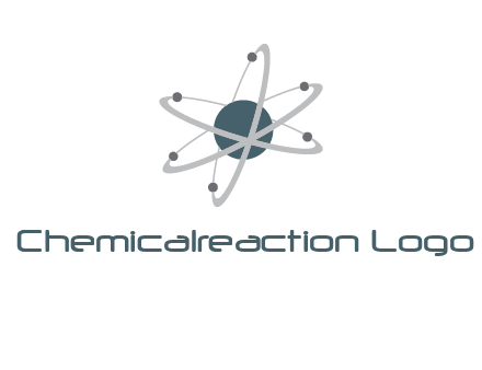 chemistry logo with atom
