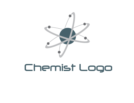 chemistry logo with atom