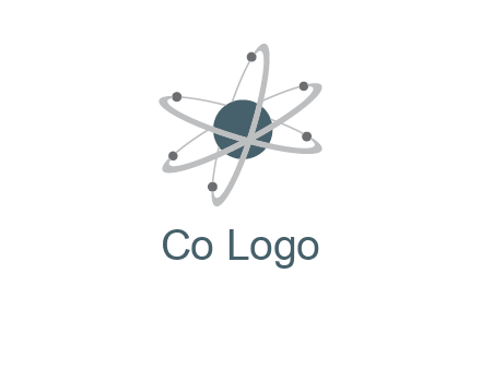 chemistry logo with atom