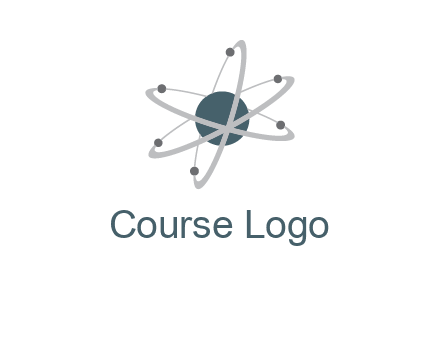 chemistry logo with atom