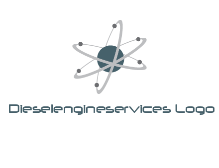 chemistry logo with atom