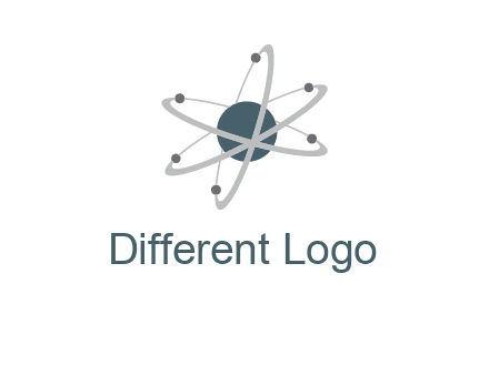 chemistry logo with atom