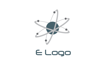 chemistry logo with atom