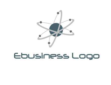 chemistry logo with atom