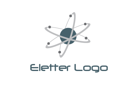 chemistry logo with atom