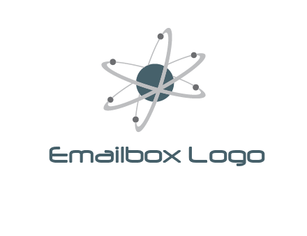 chemistry logo with atom