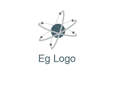 chemistry logo with atom