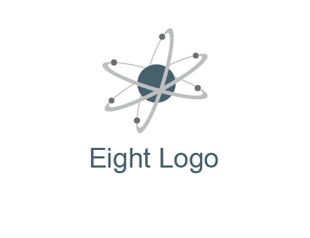 chemistry logo with atom