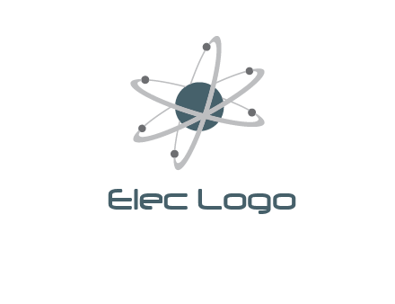 chemistry logo with atom
