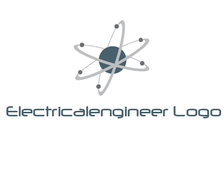 chemistry logo with atom