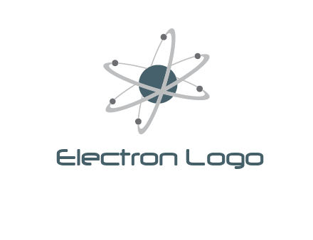 chemistry logo with atom