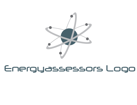 chemistry logo with atom
