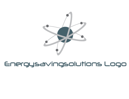 chemistry logo with atom