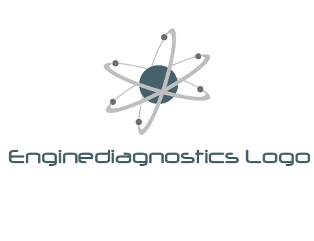 chemistry logo with atom