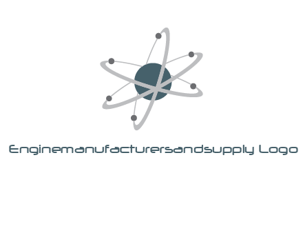 chemistry logo with atom