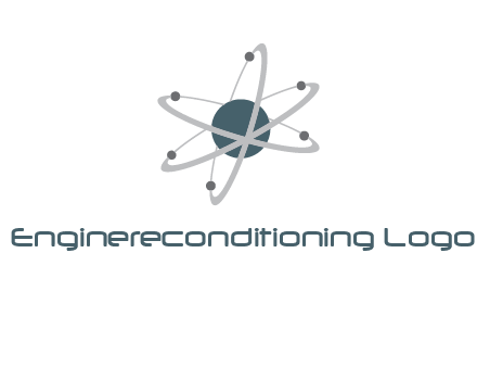 chemistry logo with atom