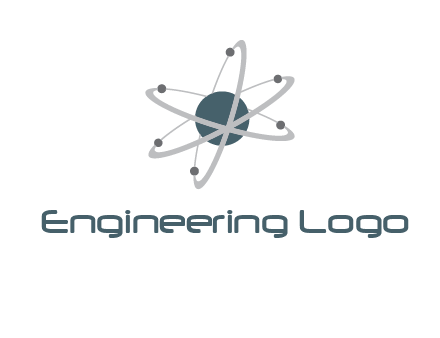 chemistry logo with atom