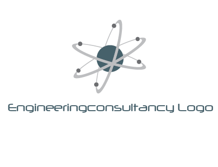 chemistry logo with atom